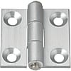 Flachscharniere für Konstruktionsprofile / HHPMGS / Aluminium extrudiert / vernickelt / Kegelsenkung / demontierbar / POM-Buchse