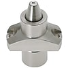 Locating pins / round / with flange / resilient, conical flat head / press-fit pin