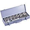 Set bussole per chiavi a percussione (tipo valigetta con vassoio in metallo) NV6102