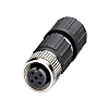 Field Attachable Plug Connector SACC, Socket straight M12