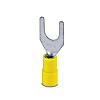 Fork-type cable lug, yellow, 4 - 6 mm²