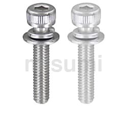 [Clean &amp; Pack] Hex Socket Head Cap Screw with Washer - Flat Washer / Spring Washer SH-SCBS2.5-8