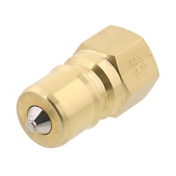 SP Cupla, Type A, Brass, FKM Plug (for Attaching Male Thread) 10P-A-BRS-FKM