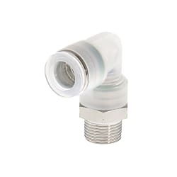 For Clean Environment, PP Type Tube Fitting, Elbow, SUS304 Threaded Section