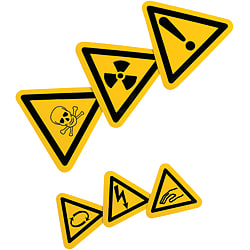 Warning/Danger Triangular Stickers LRM-08