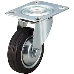 腳輪　中荷重･活動型　車輪材質：橡膠 C-CTCJ125-R