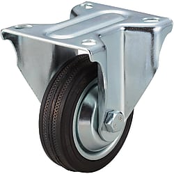 腳輪　中荷重･固定型　車輪材質：橡膠 C-CTCK100-R