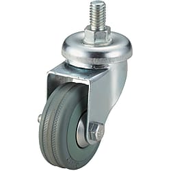 螺牙栓入型腳輪　輕荷重･活動型　車輪材質：橡膠 C-CTKJ50-R