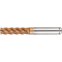 AS Coated Powdered High-Speed Steel Roughing End Mill, 45° Spiral / Regular, Center Cut