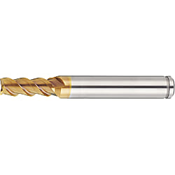 AS Coated Powdered High-Speed Steel Square End Mill, 3-Flute, 50° Spiral, Short ASPM-HEM3S15