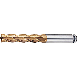 AS Coated Powdered High-Speed Steel Square End Mill, 4-Flute, Long ASPM-EM4L16