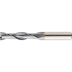 TiCN Coated Powdered High-Speed Steel Square End Mill, 2-Flute, Long VPM-EM2L12