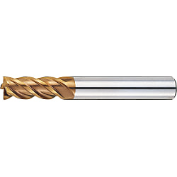 AS Coated High-Speed Steel Square End Mill, 4-Flute / Short AS-EM4S23