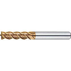 AS Coated High-Speed Steel Square End Mill, 4-Flute / Regular AS-EM4R8