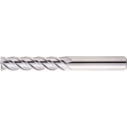 High-Speed Steel Square End Mill, 4-Flute, Long / Non-Coated Model EM4L22