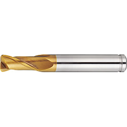 AS Coated Powdered High-Speed Steel Radius End Mill, 2-Flute / Short ASPM-CR-EM2S12-R2