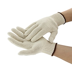 Condenser Yarn Work Gloves 2 Thread Weave 600 g 7 Gauge Ecru M-GUN-5