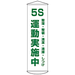 Banner "5S Exercise in Progress: Seiri (orderliness), Seiton (tidiness), Seiketsu (cleanliness), Seiso (cleaning), and Shitsuke (good manners)" Hanger 43 124043