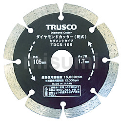 TRUSCO ダイヤモンドカッター 150X2.2TX7WX25.4H セグメン