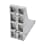 8-45 Series (Groove Width 10 mm) - For 1-Row Groove - Reversing Bracket With Protrusion, 4-Mounting Hole Type