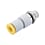 Miniature Swivel Joints Straight Male Connector, Hex Flat