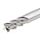 High-Speed Steel Square End Mill, 4-Flute, Short / Non-Coated Model