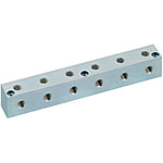 Manifold Blocks - Hydraulic or Pneumatic, Outlets 3 Sides, No Inlets