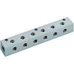 Manifold Blocks - Hydraulic or Pneumatic, Outlets 2 Sides, 2 Inlets