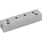 Manifold Blocks - Hydraulic or Pneumatic, Outlets 1 Side, 1 Inlet, Vertical Mounting Holes