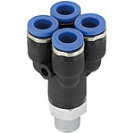 One-Touch Couplings - R (PT) Double Y-Shaped