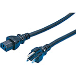 AC Cord, Fixed Length (PSE, UL, CSA), With Both Ends (Product Simultaneously Certified in 3 Countries), Black