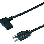 AC Cord - Double Ended, Round VCTF Cable, A-3 Plug, Angled C13 Socket, Flat Head