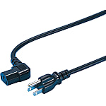 AC Cord - Double Ended, Round VCTF Cable, A-3 Plug, Angled C13 Socket