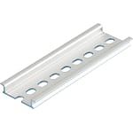 Aluminum DIN Rail with Mounting Holes - 5.5mm x 8mm Holes