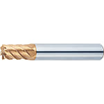 TSC Series Carbide High-helical End Mill for High-hardness Steel Machining, Multi-blade, 50° Spiral/Stub Model