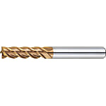 AS Coated High-Speed Steel Square End Mill, 4-Flute/Regular