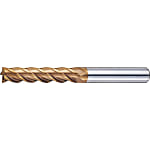 AS Coated High-Speed Steel Square End Mill, 4-Flute/Long