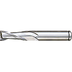 Powdered High-Speed Steel Square End Mill, 2-Flute/Regular/Non-Coated Model