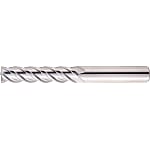 High-Speed Steel Square End Mill, 4-Flute, Long/Non-Coated Model