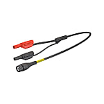 Staubli XL AM-446/SC One End ø4 mm With Branch Plug With Coaxial Cable, Test Lead