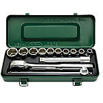 Socket wrench set (6 sided type / 12.7 mm Insertion Angle)