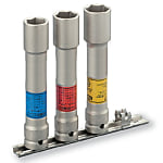 インパクト用薄形ロングホイルナットソケットセット(ホルダー付) HA403LLN