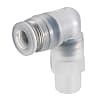 Quick-Connect Fitting for Clean Environment Friendly Piping, Elbow, Thread Section Material Polypropylene