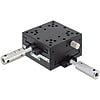 Manual XY-Axis Stages - Dovetail, High Accuracy, Feed Screw, Handle Extention, 4.2 mm Lead, Square, XYSCL