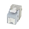 LAN Cable Extension, Unshielded, CAT6A, Panel-Mount (JJ Inline Adapter), Tool-Less IDC Type