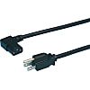 AC Cord - Double-Ended, Round Cable, A-2 Plug, Angled C13 Socket, Flat Head