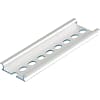 Aluminum DIN Rail with Mounting Holes - 5.5mm x 8mm Holes
