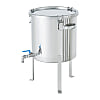 Stainless Steel Airtight Container With Ball Valve And Flat Steel Legs [CTHV-FL]
