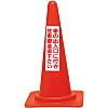 Red cone stand "Entrance/Exit No Parking"