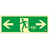 Medium Bright Luminescent Evacuation Door Sign "←Emergency Exit→" Luminescent FA-804